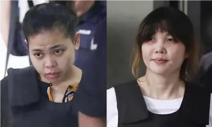  ?? Photograph: Daniel Chan/AP ?? Indonesian Siti Aisyah, left, and Vietnamese Doan Thi Huong, right, are accused of killing Kim Jong-nam, the half-brother of North Korea’s leader.