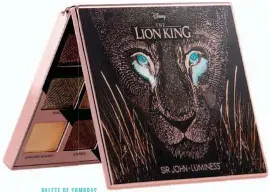  ??  ?? PALETE DE SOMBRAS Luminess Beauty/ The Lion King 37,54 euros