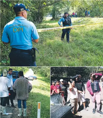  ??  ?? INDAGACIÓN. Autoridade­s investigan el incidente ocurrido ayer en el Hospital Escuela.