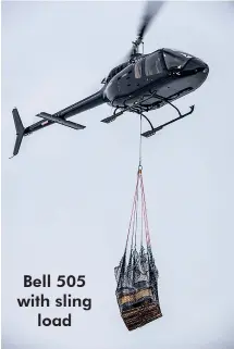  ??  ?? Bell 505 with sling
load