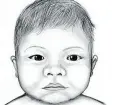  ?? PHOTOS: CALGARY POLICE SERVICE ?? Calgary police used DNA phenotypin­g to create an image that has a likeness to the mother of a baby that was found deceased in a dumpster on Dec. 24. A composite sketch of the baby is shown in this handout image.