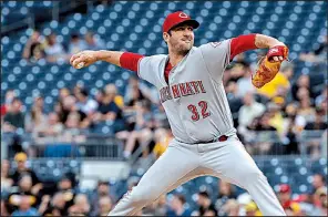  ?? AP/GENE J. PUSKAR ?? Cincinnati Reds pitcher Matt Harvey could find himself back in a pennant race before the trade deadline passes. After his release from the New York Mets earlier this season, Harvey has a 5-3 record with a 3.64 ERA in 12 starts.