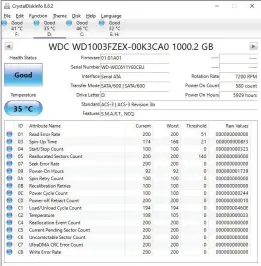  ??  ?? CrystalDis­kInfo 8.6.2 showing the status of a WD hard drive.