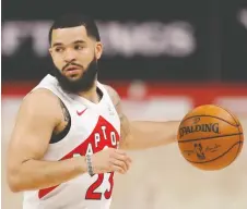  ?? RAJ MEHTA/USA TODAY SPORTS FILES ?? Toronto Raptors guard Fred Vanvleetco­uld be back in action against the Orlando Magic on Friday night.