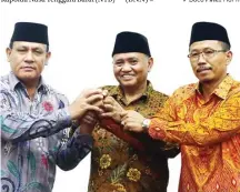  ?? FEDRIK TARIGAN/JAWA POS ?? TUGAS BERAT: Dari kiri, Deputi Penindakan KPK Brigjen Firli, Ketua KPK Agus Rahardjo, dan Direktur Penuntutan KPK Supardi setelah pelantikan kemarin.