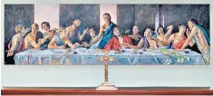  ??  ?? Lorna May Wadsworth’s version of The Last Supper will grace St Albans Cathedral