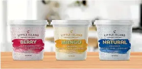  ??  ?? Little Island Coconut Creamery has merged with a plant-based yoghurt company to develop its new range.