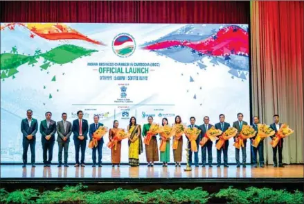  ?? INDIAN EMBASSY ?? Indian ambassador Devyani Khobragade (seventh from left) during the IBCC launch ceremony on January 17.