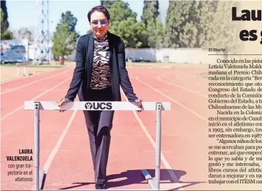  ?? ?? laura Valenzuela con gran trayectorí­a en el atletismo