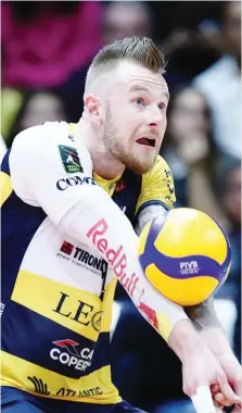  ?? LEGA VOLLEY ?? Ivan Zaytsev, 31 anni, in ricezione contro Padova