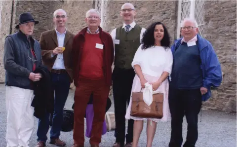  ??  ?? Contributo­rs to the conference ‘A New Way or The Norman Way, at Ferns Cathedral (from left): historian Nicky Furlong, archealogi­st Emmet Stafford, Colm Morris, historian and guide, Graham Cadogan, informatio­n manager, Regina Sexton, UCC, and William...
