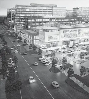  ?? CityPlace ?? The 60-acre mixed use CityPlace in the Springwood­s area near Exxon Mobil will include 4 million square feet of office space and 400,000 square feet of retail.