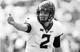  ?? CHARLES LECLAIRE, USA TODAY SPORTS ?? Oklahoma State quarterbac­k Mason Rudolph has thrown at least three touchdowns in each game, including five last week.