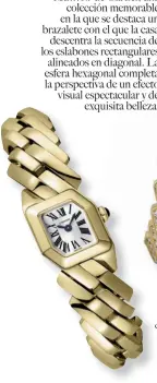  ??  ?? Izda.: reloj Maillon en oro; arriba: reloj Maillon edición limitada con 580 diamantes, ambos de Cartier.