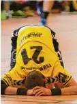  ?? Foto: Andreas Lenuweit ?? Die Handballer des TSV Mindelheim stie gen ab.