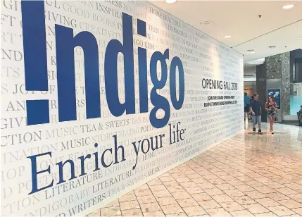  ?? CRAIG WONG
THE CANADIAN PRESS ?? Indigo’s revenues for the fourth quarter of 2019, ended March 28, plunged to $178 million from $199.2 million.