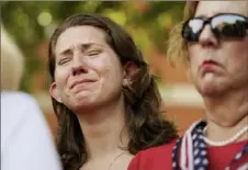  ?? Julio Cortez/Associated Press ?? Montana Geimer, daughter of Wendi Winters, a community beat reporter who died in the Capital Gazette newsroom shooting, reacts after a criminally responsibl­e verdict in the trial of Jarrod W. Ramos on Thursday in Annapolis, Md.