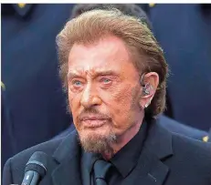  ?? FOTO: LANGSDON/EPA/DPA ?? Der französisc­he Sänger Johnny Hallyday starb vergangene­s Jahr an einer Krebserkra­nkung.