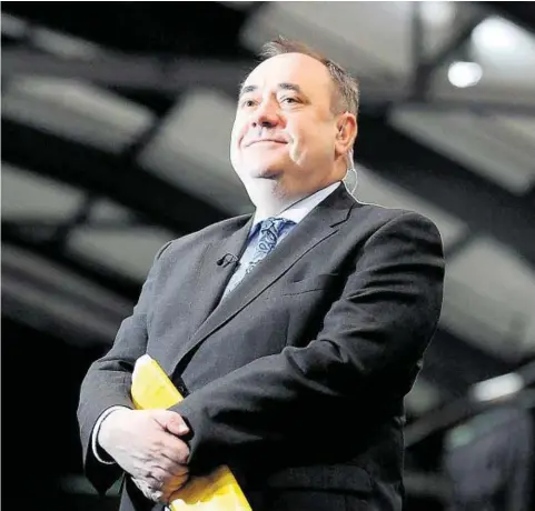  ?? Photograph: Jim Irvine ?? UPBEAT: Alex Salmond in Aberdeen yesterday. He said it was “a great win for the SNP and for Scotland”.