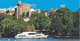  ?? ?? RIVERSIDE GRANDEUR: Windsor Castle looms over the Thames