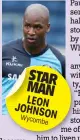  ??  ?? STAR MAN LEON JOHNSON Wycombe