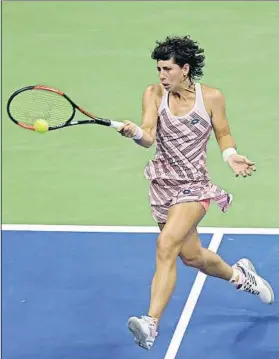  ?? FOTO: AP ?? Carla Suárez, eliminada. Cayó ante Madison Keys y lamentó la actitud del público