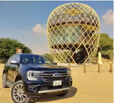  ?? Gautam Sharma for The National ?? The new Ford Everest has various terrain modes, including Sand, and is a bona-fide off-road SUV