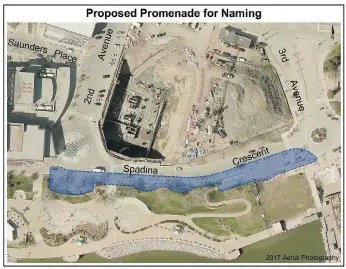  ??  ?? A dedication is planned for June if a motion passes to name a promenade at River Landing for Joni Mitchell.