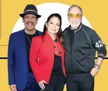  ?? ?? From left: Danny Trejo and Latin music O.G. power couple Gloria and producer Emilio Estefan.