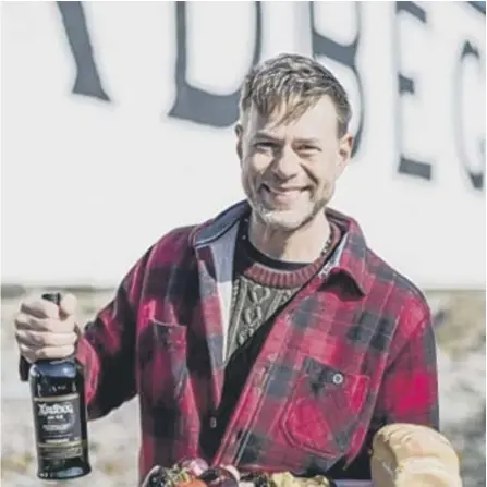  ??  ?? 0 DJ BBQ – aka Christian Stevenson – says his smoky barbecue recipes share many characteri­stics with the flavours of Arebeg whisky