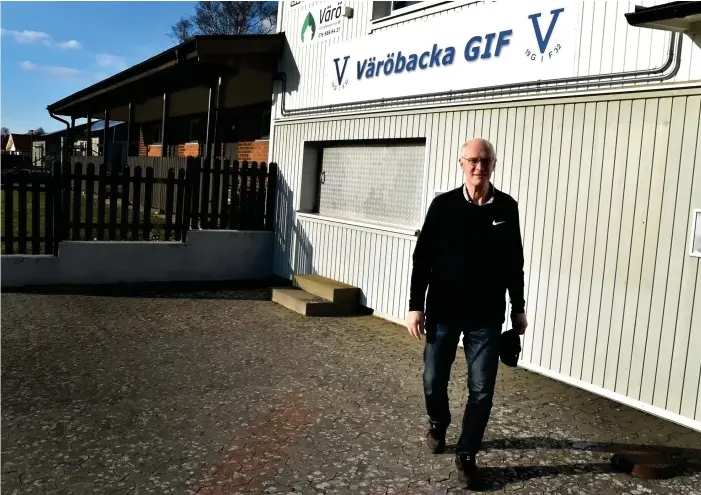  ?? BILD: MIKAEL MARTINSSON ?? Kjell Arne Larsson, ordförande i Väröbacka, hoppas att det i framtiden blir ännu mer samarbete mellan klubbarna Väröbacka, Norvalla och Bua.