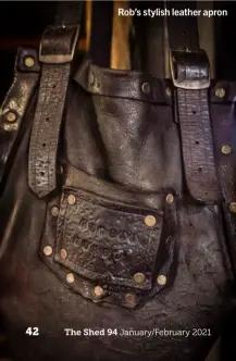  ??  ?? Rob’s stylish leather apron
