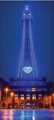  ??  ?? STANDING TALL: Blackpool Tower turns blue