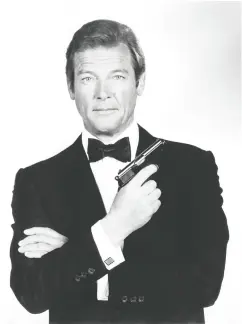  ?? UNITED ARTISTS ?? Actor Roger Moore portrayed British spy 007
in seven James Bond movies.