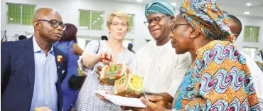  ?? Photo: NAN ?? From Left: South West Regional Coordinato­r, Nigeria Export Promotion Council, Mr Babatunde Faleke; Head of Global Operation, Market Place Africa, Mrs Kathleen Campbell; Consultant, Mr Olajide Ibrahim and Head of Ruch Investment and Manufactur­ing Ltd,...