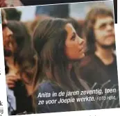  ?? FOTO HBVL ?? toen Anita in de jaren zeventig, ze voor Joepie werkte.