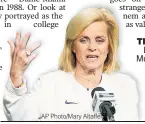  ?? AP Photo/Mary Altaffer ?? TIGER CLAWS: LSU coach Kim Mulkey joined the pile-on over a writer’s admittedly awkward piece on a game vs. UCLA (top).