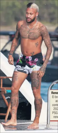  ??  ?? Neymar, durante sus vacaciones.