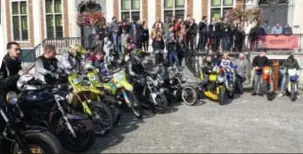  ?? FOTO LW ?? Een veertigtal motards verzamelde in Diest.