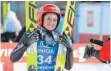  ?? FOTO: IMAGO ?? Lächelnd nach Lahti: Carina Vogt ist stets fürs Podium gut.