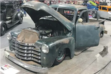  ?? JORDAN WOLLMAN, DRIVING ?? This ’51 Chevy, which Jordan Wollman intends to drive regularly, was on display at the 2017 World of Wheels in Calgary.