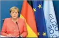  ??  ?? Merkel anunciou sanções