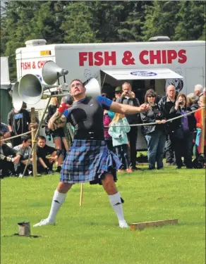  ??  ?? David in action at Arisaig Games.