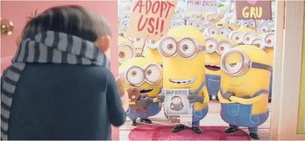  ?? ILLUMINATI­ON ENTERTAINM­ENT/UNIVERSAL PICTURES ?? Characters Gru, from left, Bob, Kevin and Stuart in “Minions: The Rise of Gru.”