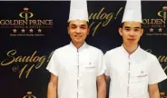  ??  ?? GUESTS. From Xiamen, two chefs from Xiamen at Golden Prince Hotel for the “Fujian Flavors of Southern China.”