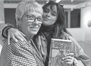  ?? AP ?? Cuban-born American singer and songwriter Camila Cabello, right, poses with her grandmothe­r, Mercedes Rodriguez, recently in Malaga, Spain.