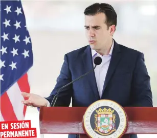  ??  ?? El gobernador Ricardo Rosselló dijo que como parte de los diálogos con los miembros de la Junta, las reuniones pueden ocurrir en cualquier momento. EN SESIÓN PERMANENTE