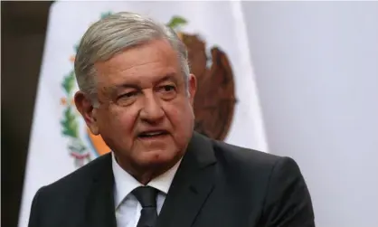 ??  ?? Mexican president Andres Manuel López Obrador has tested positive for coronaviru­s. Photograph: Henry Romero/Reuters