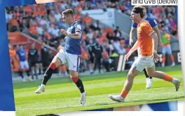  ?? ?? DAY IN SUN Barisic hails travelling fans after goal (left) McCann nets and GVB (below)