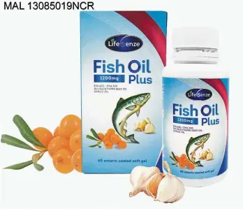  ??  ?? Lifesenze Fish Triple strength Fish Oil 1,200mg Plus ( MAL 13085019NC­R) is derived from the deep- sea fishes.